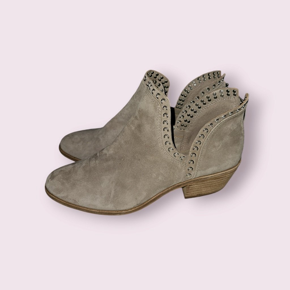 Vince Camuto Prafinta Suede Ankle Booties - Size 8.5 Block Heel